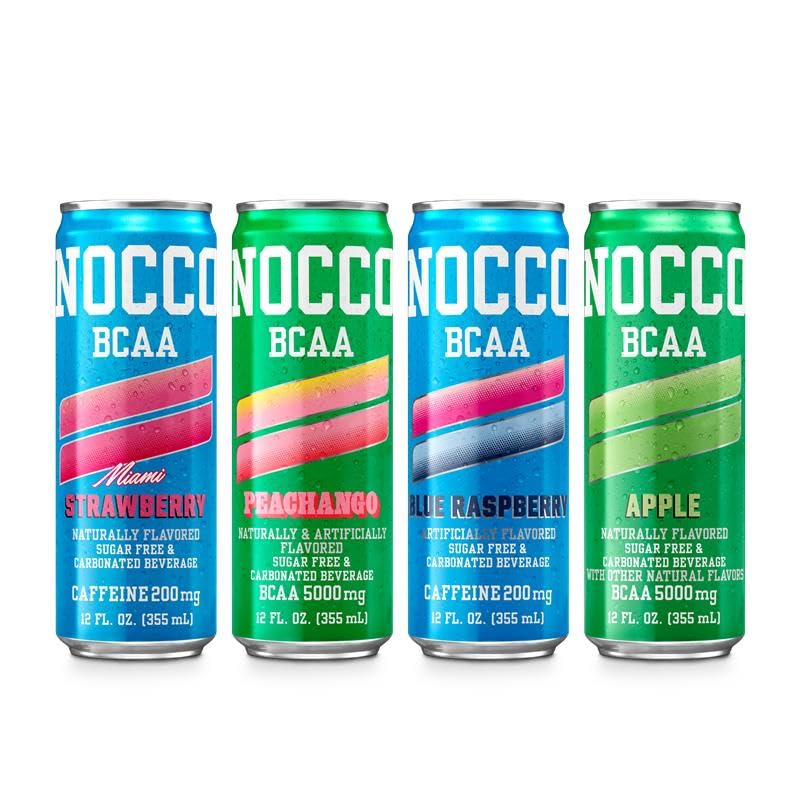 NOCCO BCAA Energy Drink Summer Variety Pack - 12 Fl Oz (Pack of 12)