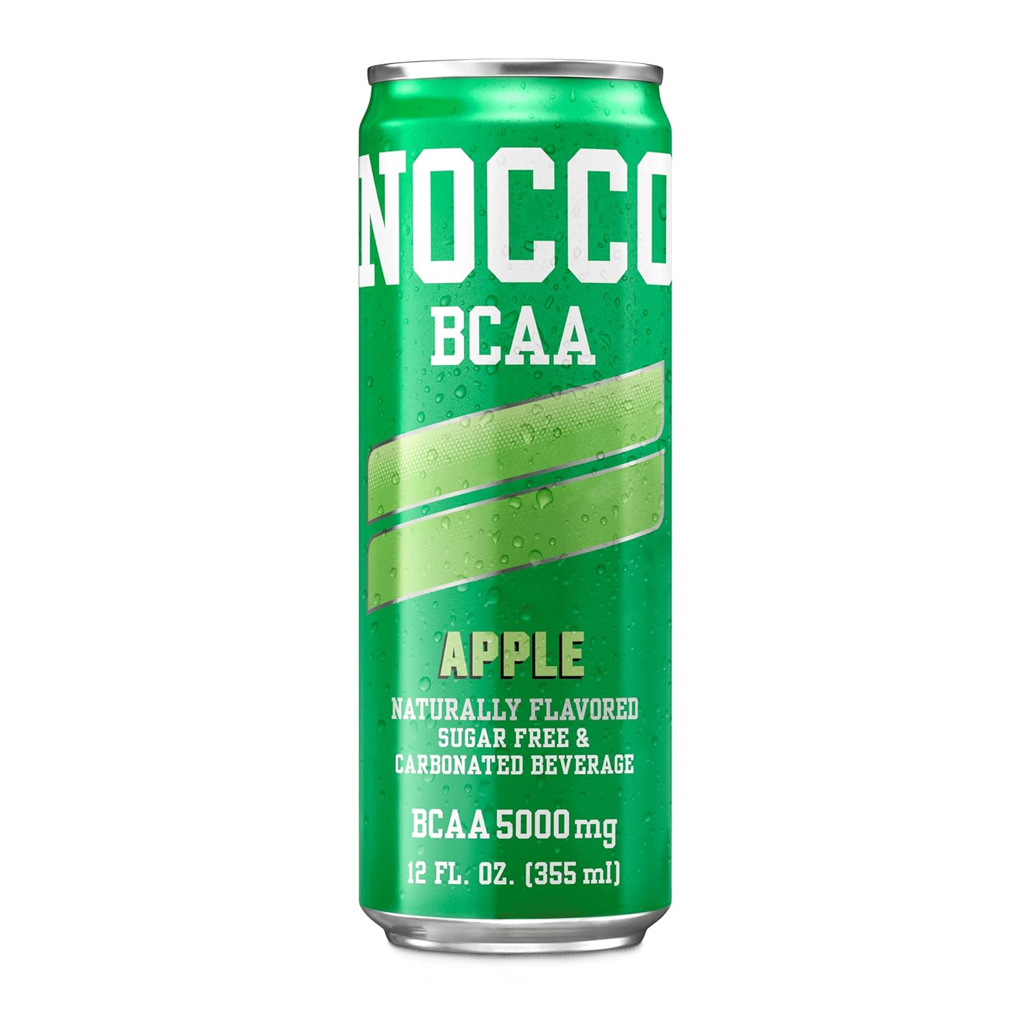 NOCCO BCAA Drink Apple - 12 Fl Oz (Pack of 12) - BCAA 5000mg Caffeine & Sugar Free