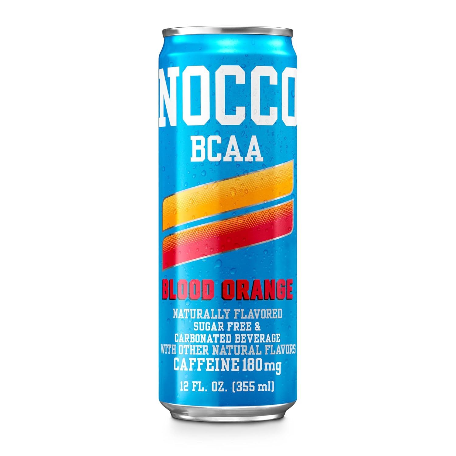 NOCCO BCAA Blood Orange Zero Sugar Energy Drink - 180mg Caffeine - 12 fl oz pack of 12