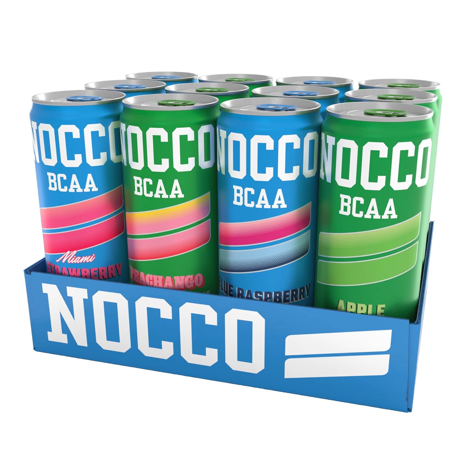 NOCCO BCAA Energy Drink Summer Variety Pack - 12 Fl Oz (Pack of 12)