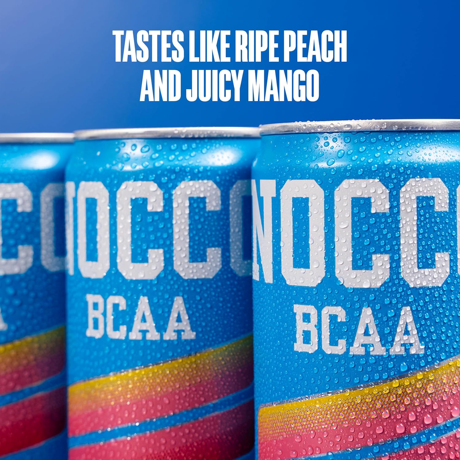 NOCCO BCAA Energy Drink PEACHANGO - 12 Fl Oz (Pack of 12) - 200mg of Caffeine