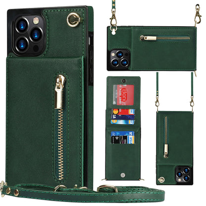 PU Leather Ladies Phone Case with Shoulder Strap