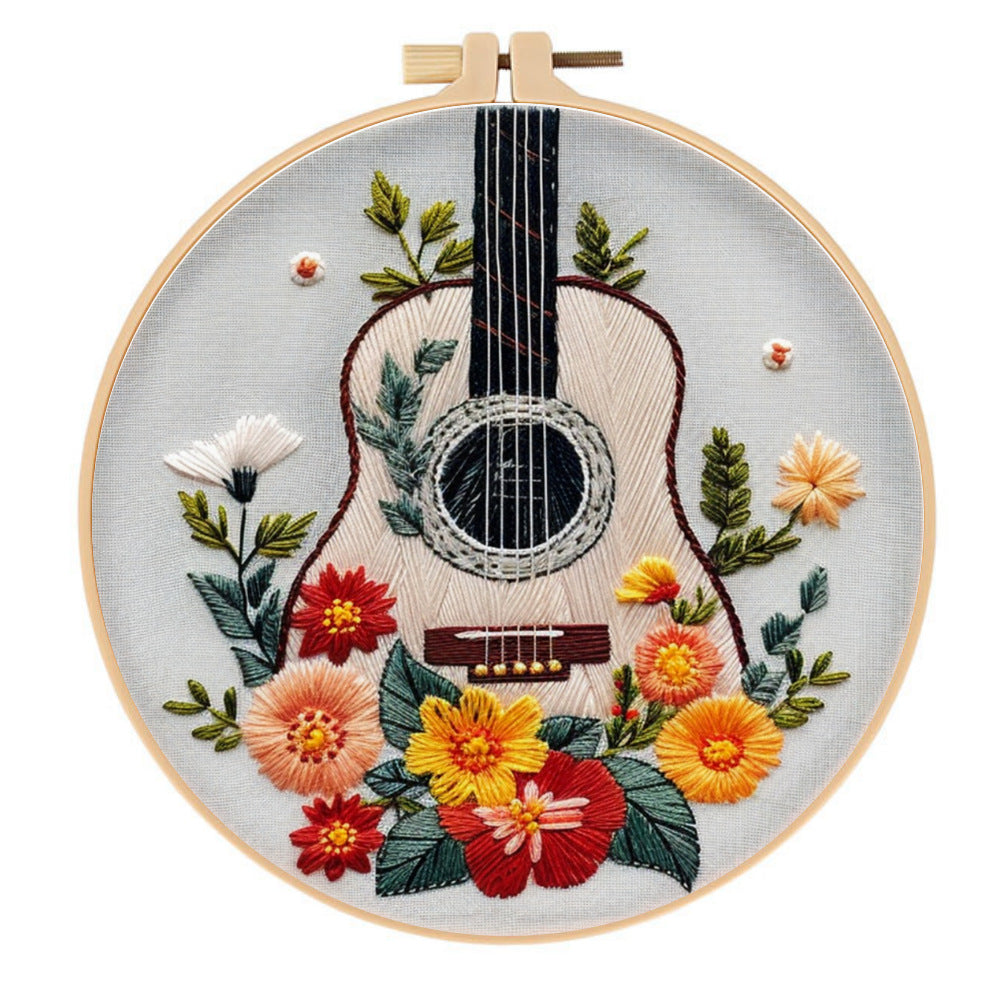 Guitar Flower Embroidery Diy Material