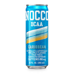 NOCCO BCAA Caribbean Pineapple Zero Sugar Energy Drink - 180mg Caffeine - 12 fl oz pack of 12
