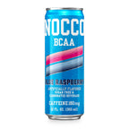 NOCCO BCAA Blue Raspberry Zero Sugar Energy Drink - 180mg Caffeine - 12 fl oz pack of 12