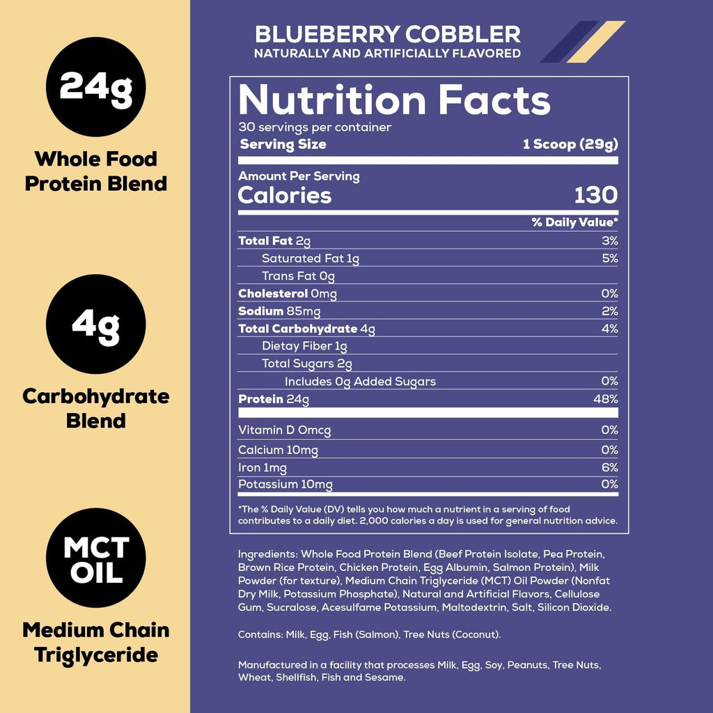 REDCON1 Protein Powder - Blueberry Cobbler - (30 Servings)