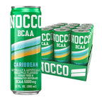 NOCCO BCAA Caribbean Drink 12 Fl Oz, Pack of 12 - BCAA 5000mg Caffeine & Sugar Free