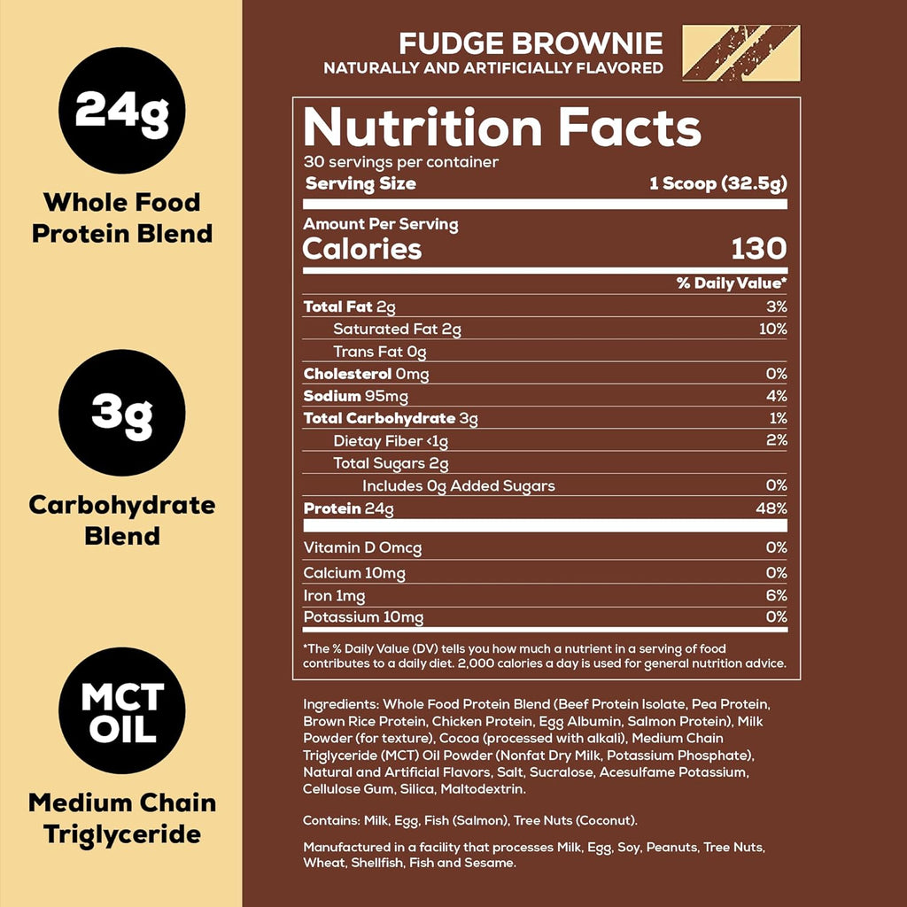 REDCON1  Protein Powder - Fudge Brownie - (30 Servings)