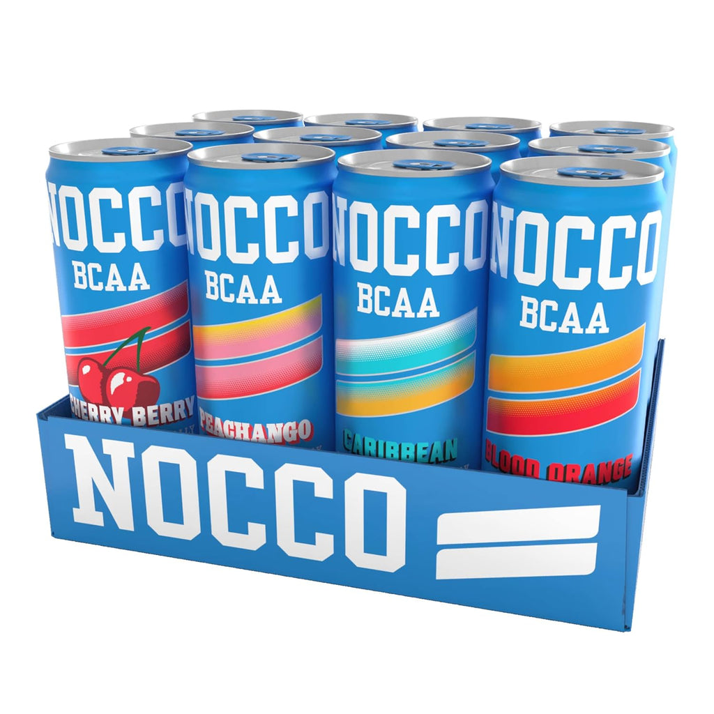 NOCCO BCAA Energy Drink Variety Pack - 12 Fl Oz (Pack of 12)
