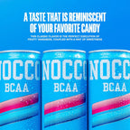 NOCCO BCAA Blue Raspberry Zero Sugar Energy Drink - 180mg Caffeine - 12 fl oz pack of 12