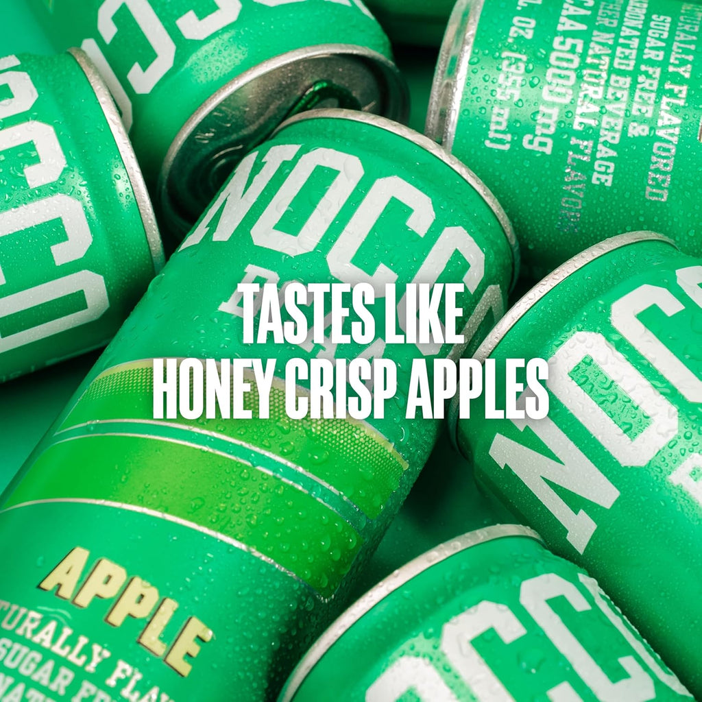 NOCCO BCAA Drink Apple - 12 Fl Oz (Pack of 12) - BCAA 5000mg Caffeine & Sugar Free