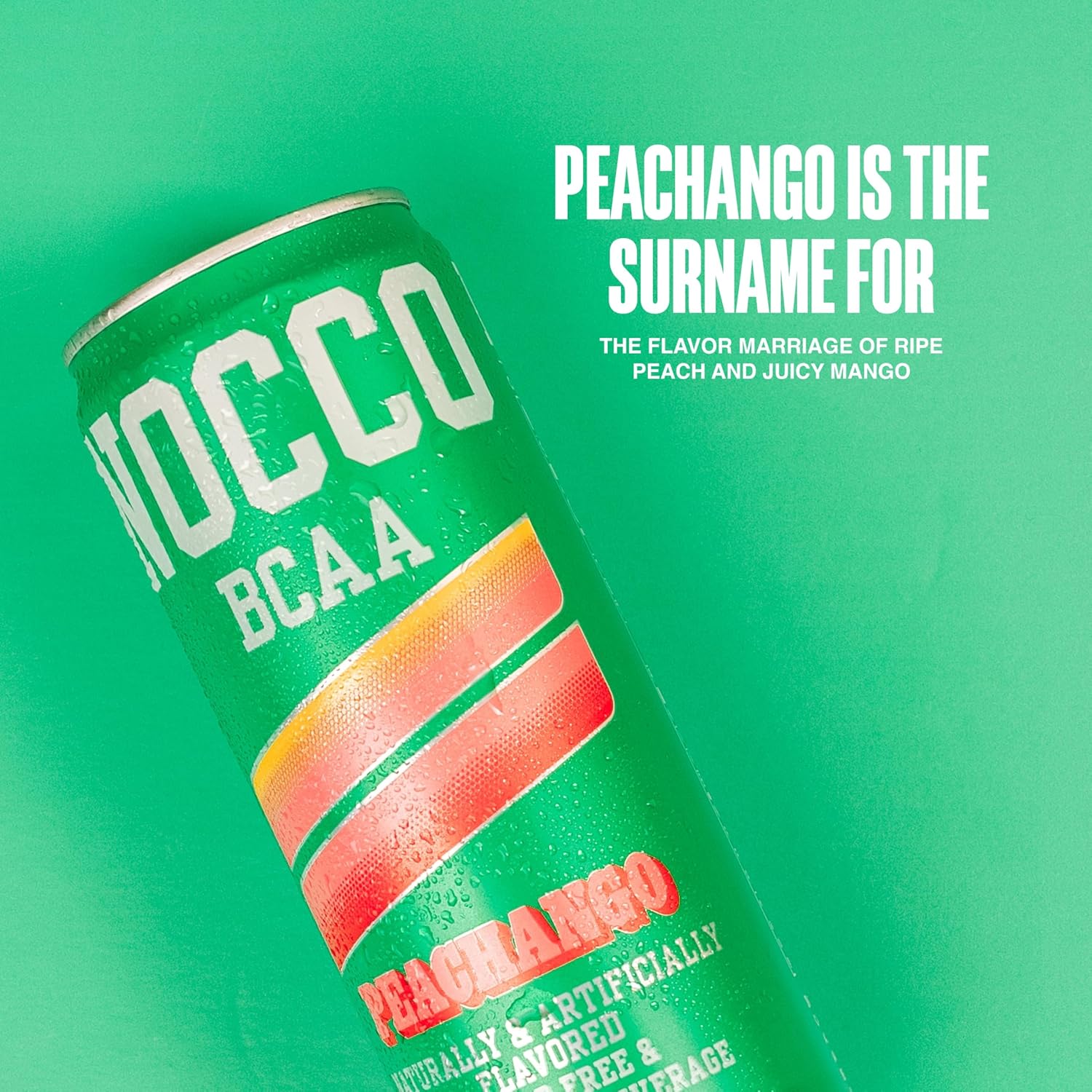 NOCCO BCAA Drink Peachango - 12 Fl Oz (Pack of 12) - BCAA 5000mg Caffeine & Sugar Free