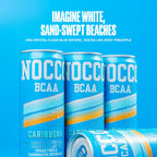 NOCCO BCAA Caribbean Pineapple Zero Sugar Energy Drink - 180mg Caffeine - 12 fl oz pack of 12
