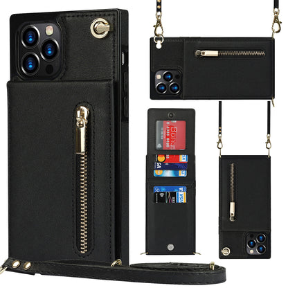 PU Leather Ladies Phone Case with Shoulder Strap