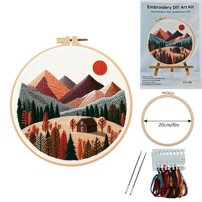 Embroidery Diy Material Package Mountain Coast Series